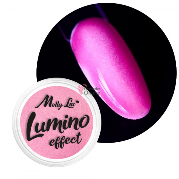 Decor pentru unghii NADP019LL cu pudra fosforescenta 30418 Pink-Fuchsia Neon